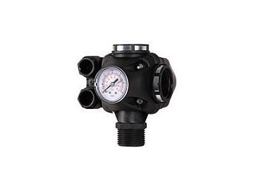 Реле давления с манометром и 5-ти штуцером, усиленные стальные кольца. 1" - FG 16A