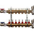STOUT Распределительный коллектор из латуни с расходомерами 7 вых.