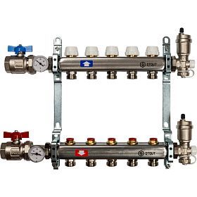 STOUT Коллектор из нержавеющей стали в сборе без расходомеров 5 вых.