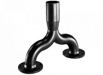 Коллектор стальной для двух насосов DN80, с муфтой и хомутами, Grundfos